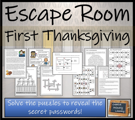 First Thanksgiving Escape Room Activity