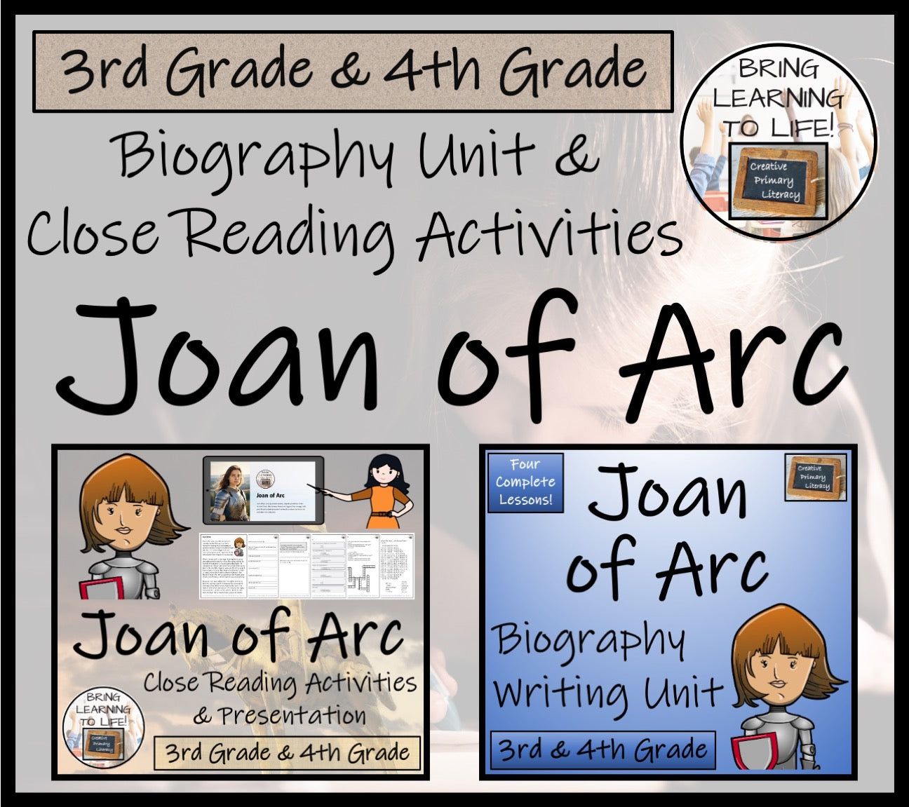 Joan of Arc Close Reading & Biography Bundle | 3rd Grade & 4th Grade