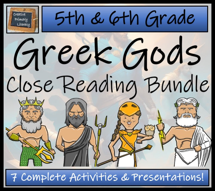 Gods of Ancient Greece Close Reading Activity Bundle | 5th Grade & 6th Grade