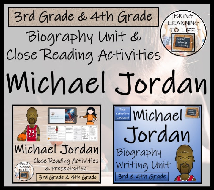 Michael Jordan Close Reading & Biography Bundle | 3rd Grade & 4th Grade