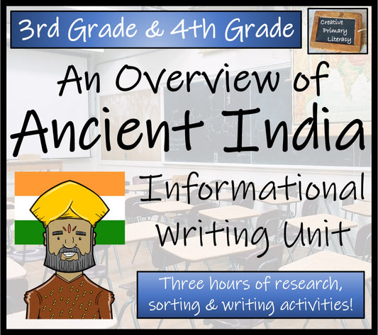 Ancient India Informational Writing Unit | 3rd Grade & 4th Grade