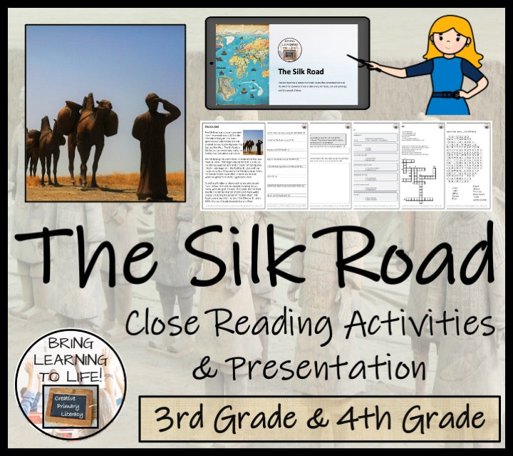 The Silk Road Close Reading Comprehension Activities | 3rd Grade & 4th Grade