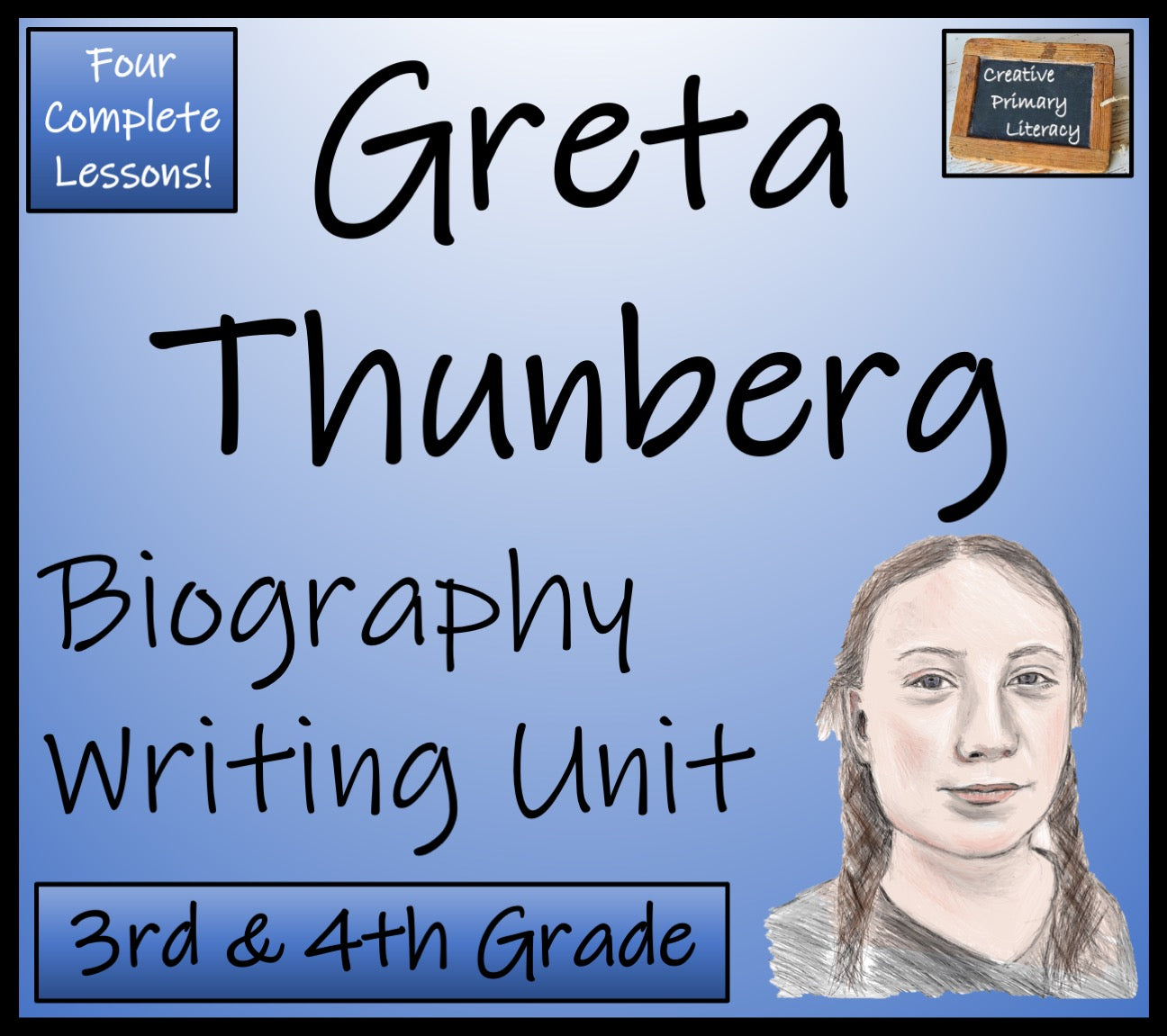 Greta Thunberg Biography Writing Unit | 3rd Grade & 4th Grade