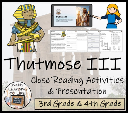 Thutmose III Close Reading Comprehension Activities | 3rd Grade & 4th Grade