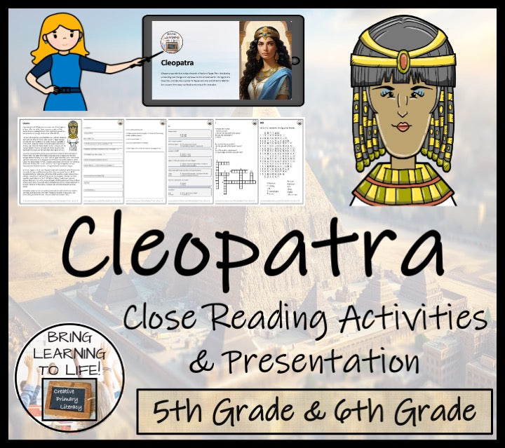 Cleopatra Close Reading Comprehension Activities | 5th Grade & 6th Grade