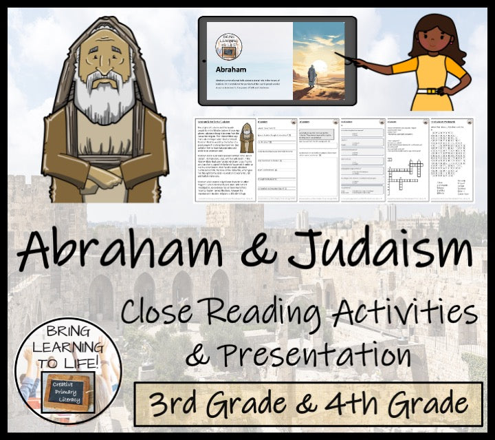 Abraham & Birth of Judaism Close Reading Activities | 3rd Grade & 4th Grade