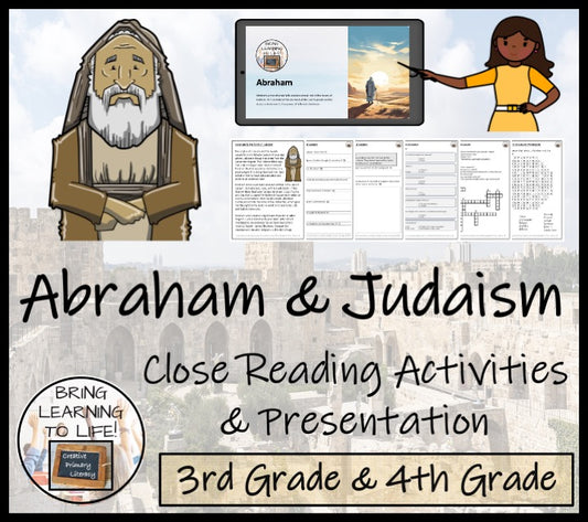 Abraham & Birth of Judaism Close Reading Activities | 3rd Grade & 4th Grade