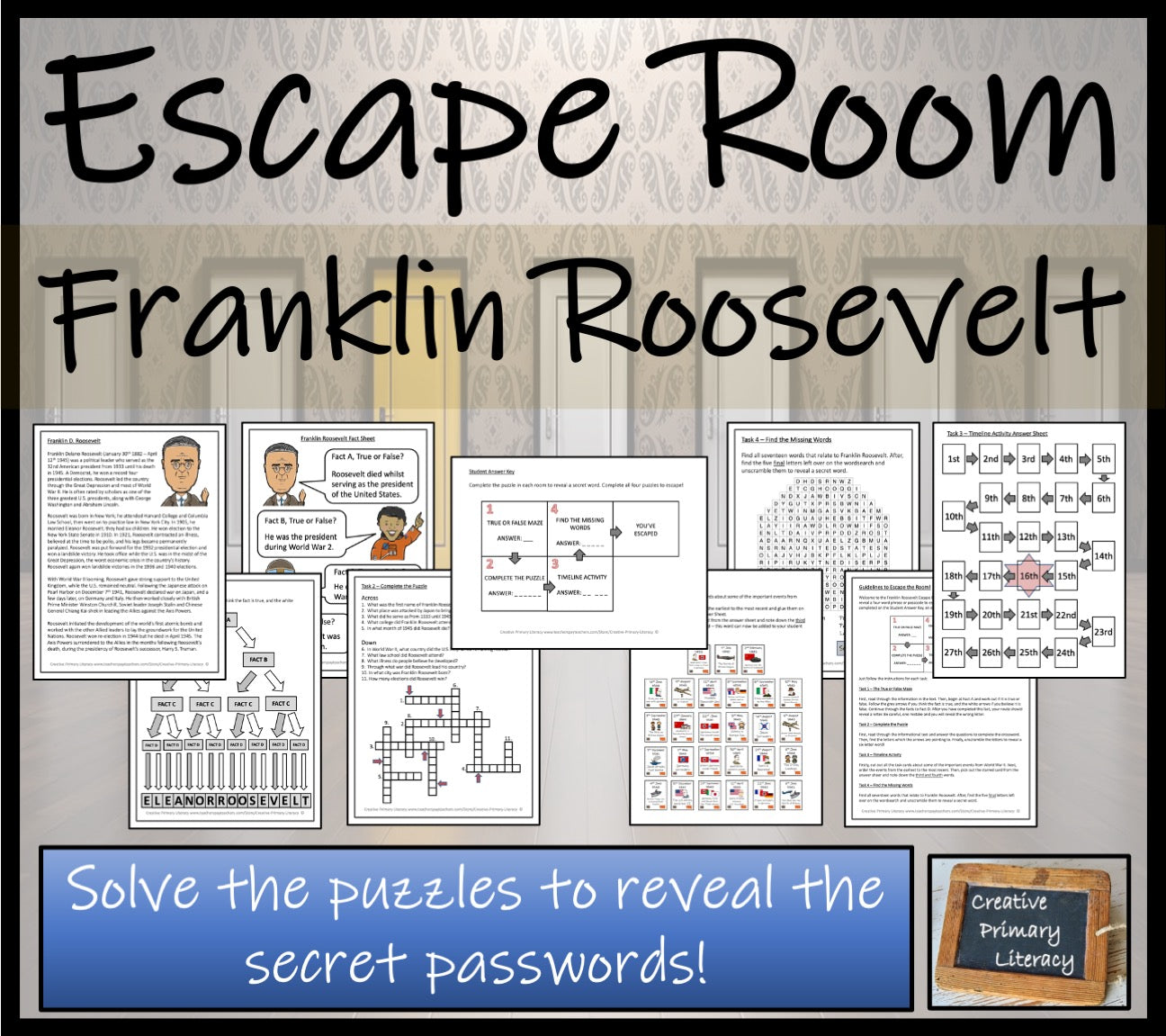 Franklin Roosevelt Escape Room Activity