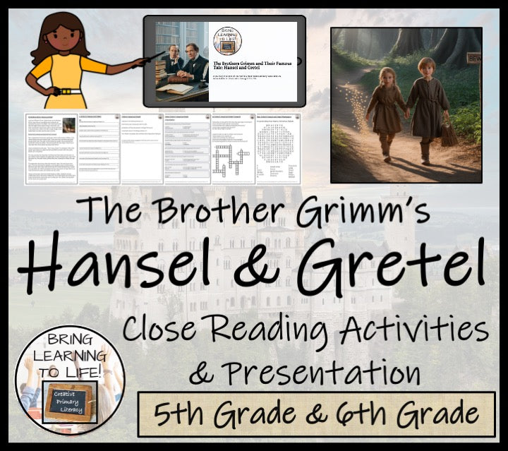 Brothers Grimm's Hansel and Gretel Reading Comprehension | 5th Grade & 6th Grade