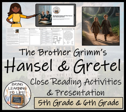 Brothers Grimm's Hansel and Gretel Reading Comprehension | 5th Grade & 6th Grade