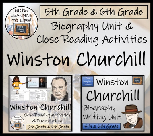 Winston Churchill Close Reading & Biography Bundle | 5th Grade & 6th Grade