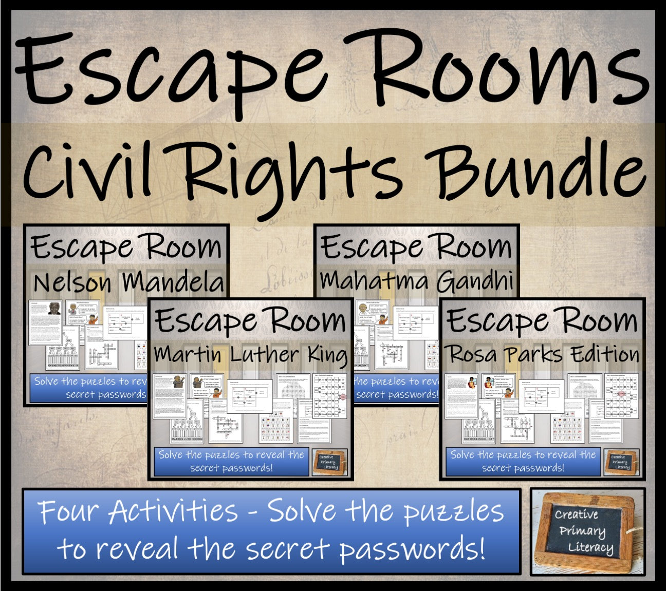 Civil Rights Escape Room Activity Bundle | 5th Grade & 6th Grade