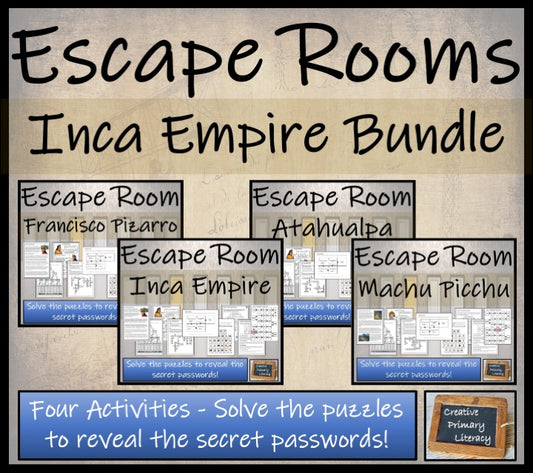 Inca Empire Escape Room Activity Bundle | 5th Grade & 6th Grade