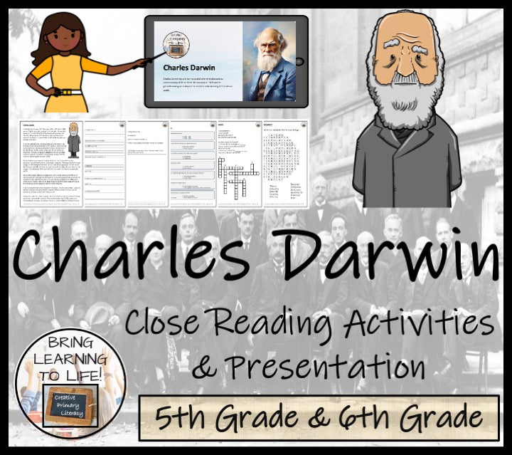 Charles Darwin Close Reading Comprehension Activity | 5th Grade & 6th Grade