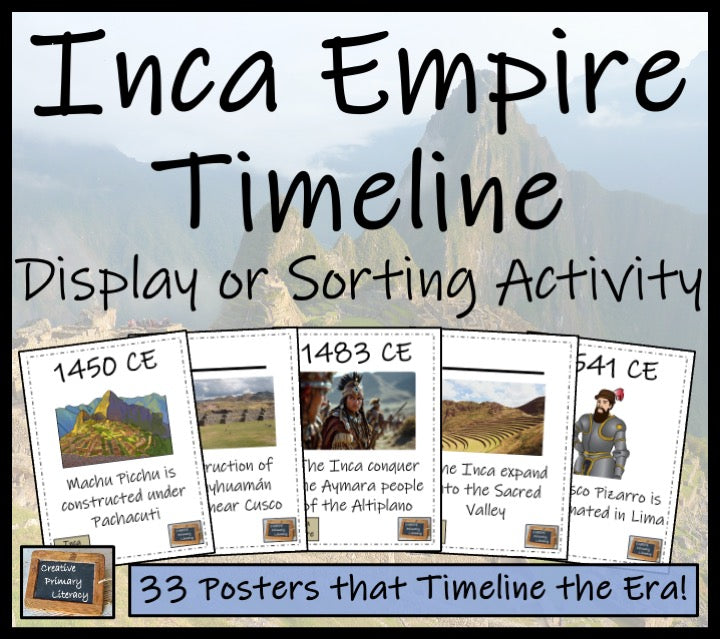 Inca Empire Timeline Display Research and Sorting Activity