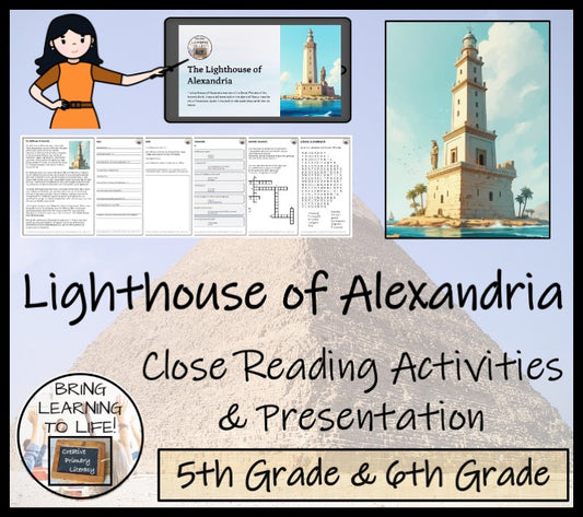 Lighthouse of Alexandria Close Reading Activities | 5th Grade & 6th Grade