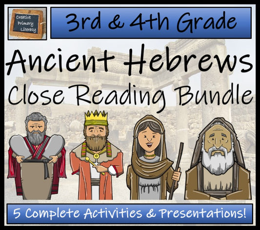 Ancient Hebrews Close Reading Comprehension Bundle | 3rd Grade & 4th Grade