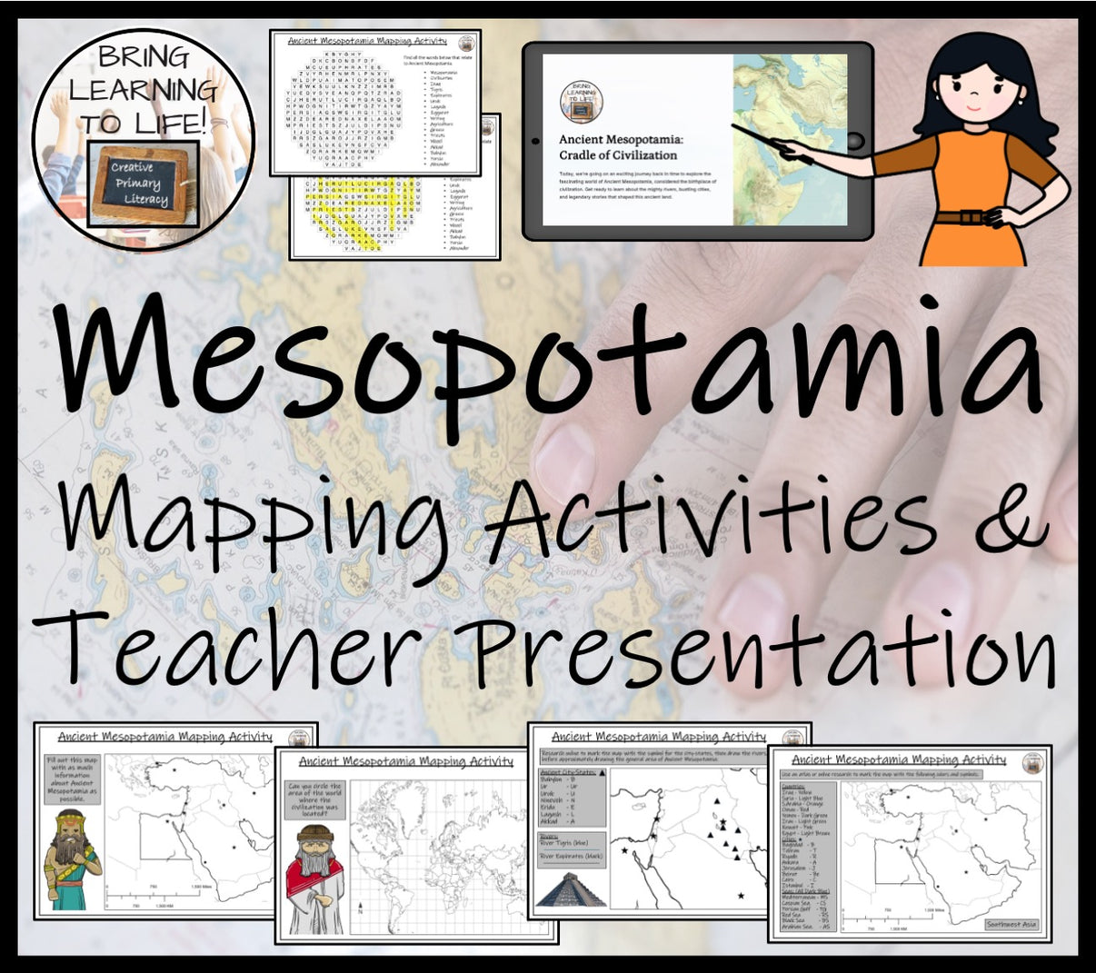 Ancient Mesopotamia Map Activities and Presentation – Creative Primary ...