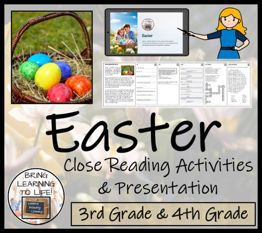 Easter Close Reading Comprehension Activities | 3rd Grade & 4th Grade