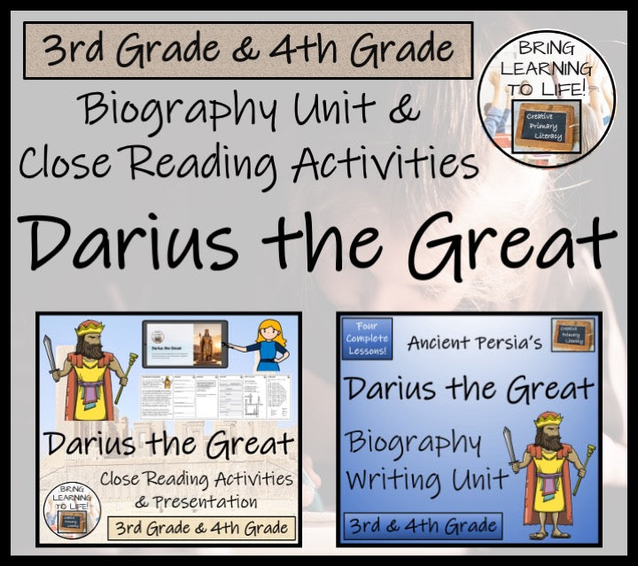 Darius the Great Close Reading & Biography Bundle | 3rd Grade & 4th Grade