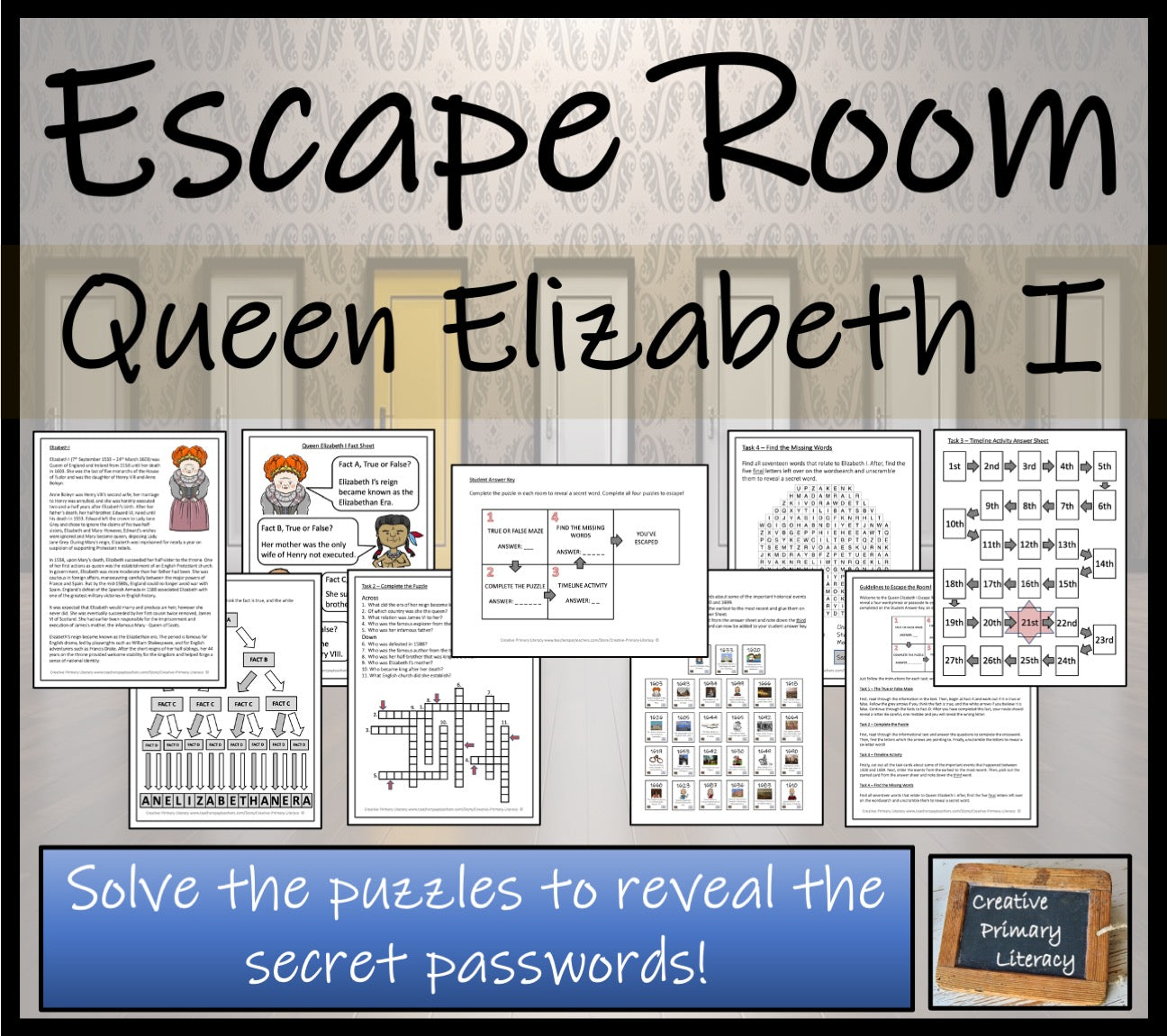 Queen Elizabeth I Escape Room Activity