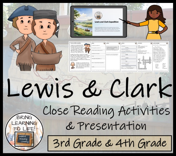 Lewis and Clark Expedition Close Reading Comprehension | 3rd & 4th Grade