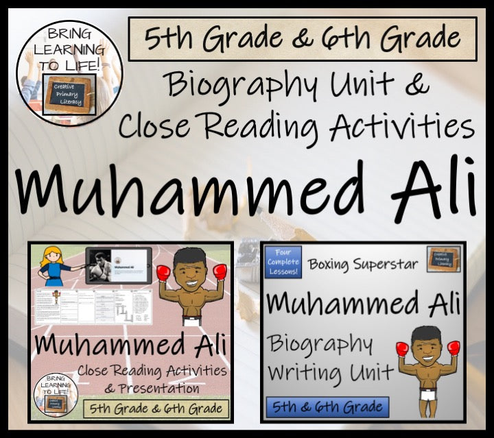 Muhammed Ali Close Reading & Biography Bundle | 5th Grade & 6th Grade