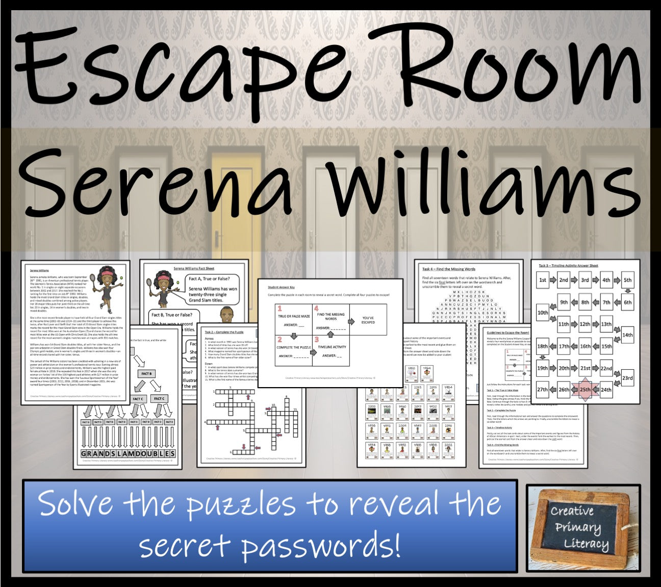 Serena Williams Escape Room Activity