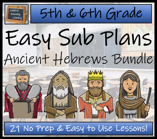 Emergency Sub Plans | Ancient Hebrews Bundle | 5th Grade & 6th Grade