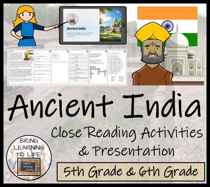 Ancient India Close Reading Comprehension Activities | 5th Grade & 6th ...