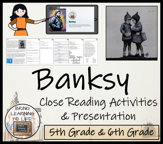 Banksy Close Reading Comprehension Activity | 5th Grade & 6th Grade