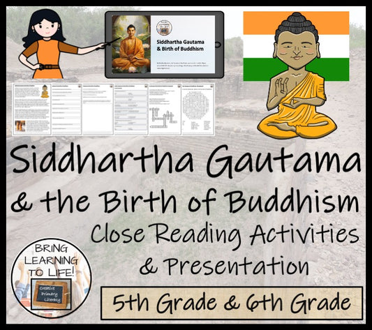 Siddhartha Gautama and the Birth of Buddhism Close Reading | 5th Grade & 6th Grade