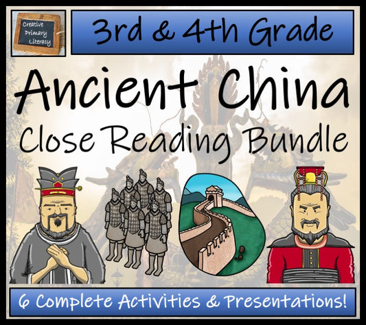 Ancient China Close Reading Comprehension Bundle | 3rd Grade & 4th Grade