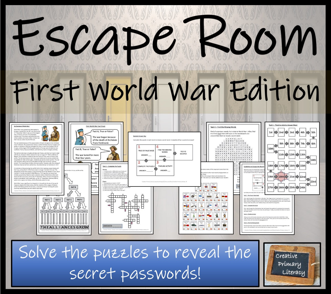 First World War Escape Room Activity