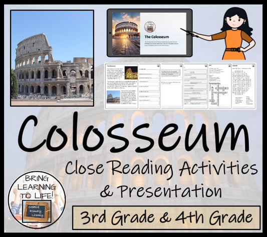 The Colosseum Close Reading Comprehension Activities | 3rd Grade & 4th Grade