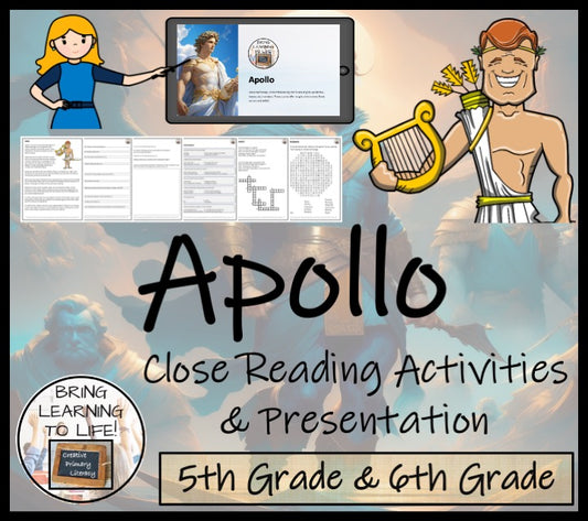 Apollo Close Reading Comprehension Activities | 5th Grade & 6th Grade