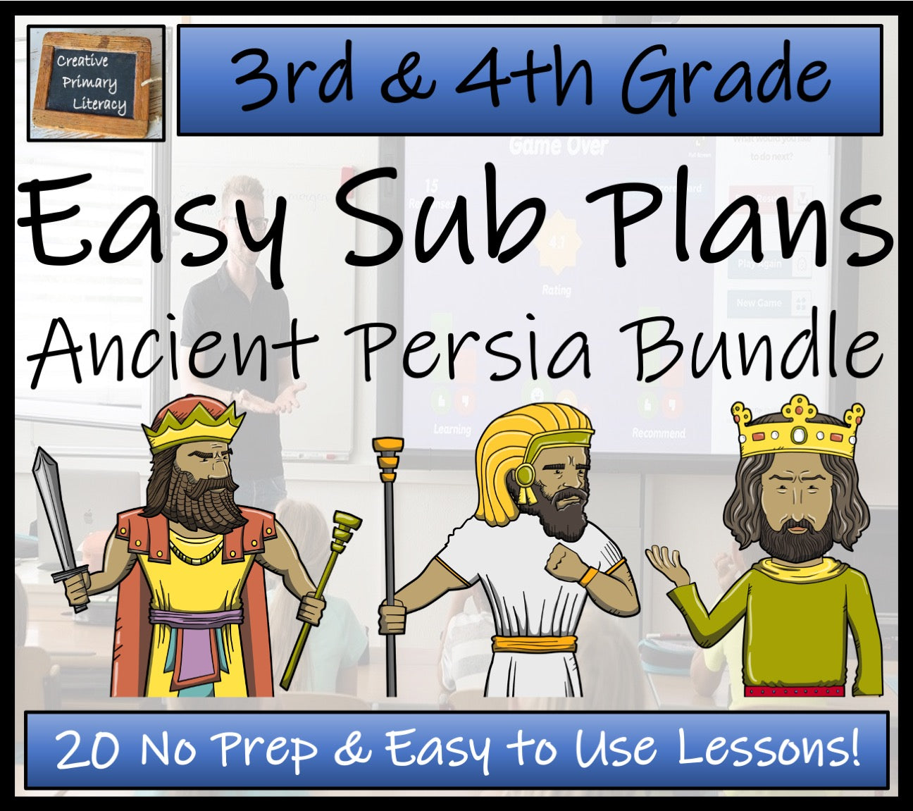 Emergency Sub Plans | Ancient Persia Bundle | 3rd Grade & 4th Grade