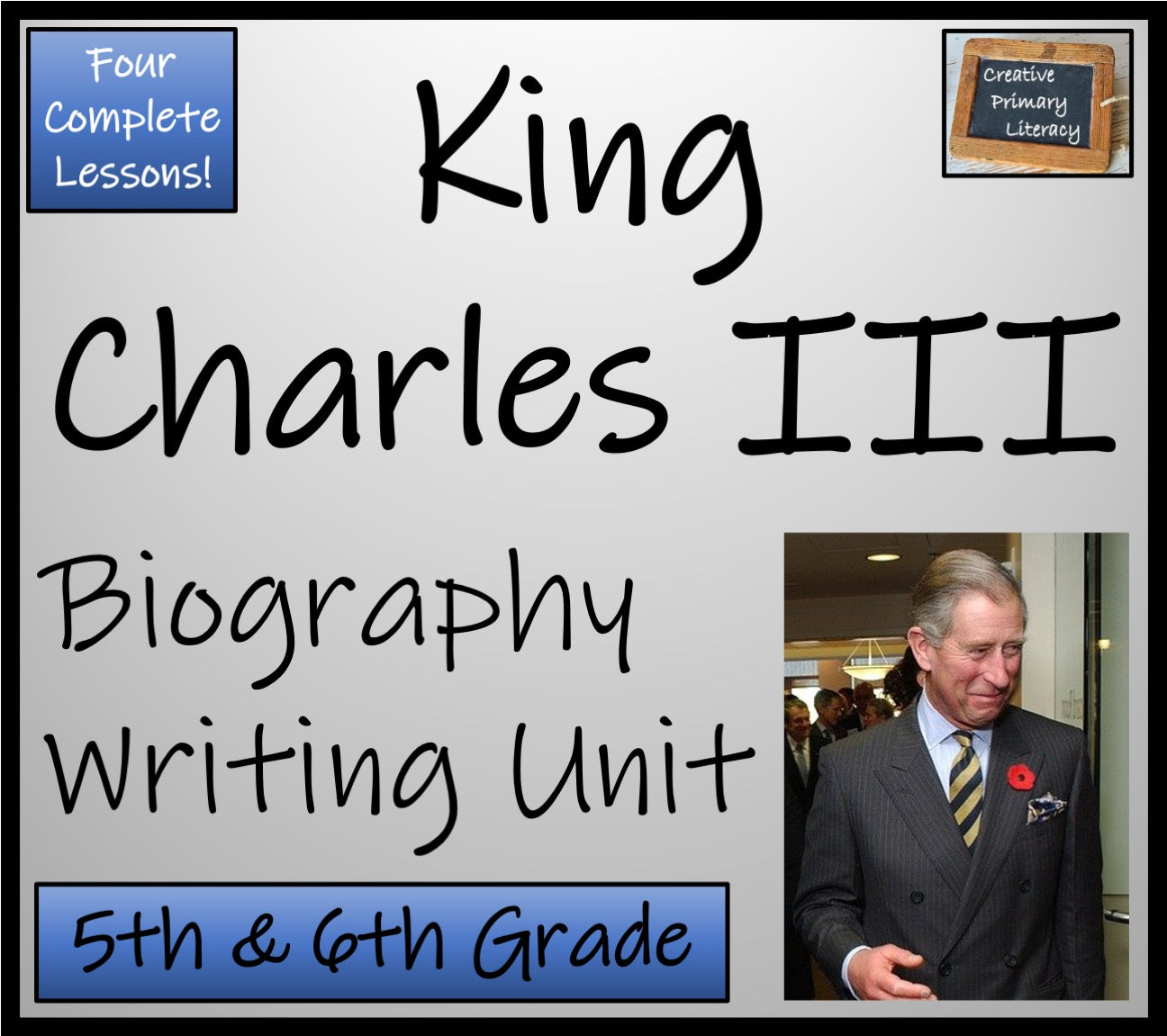 King Charles III Biography Writing Unit | 5th Grade & 6th Grade