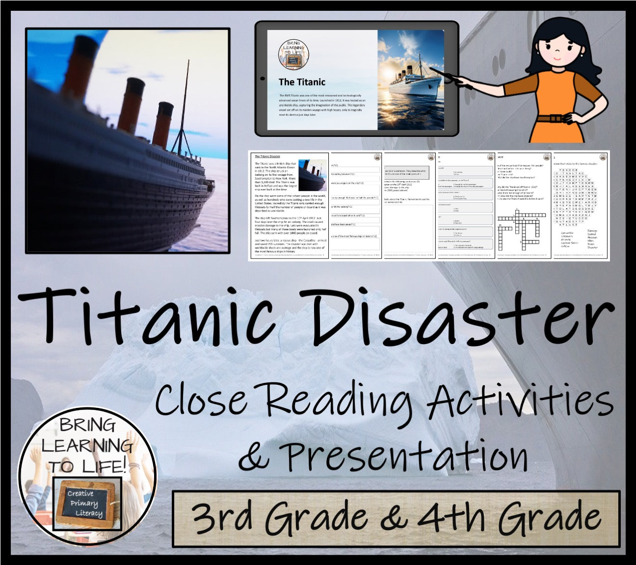 Titanic Close Reading Comprehension Activities | 3rd Grade & 4th Grade