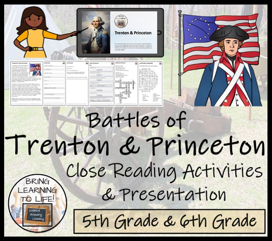 Battles of Trenton and Princeton Close Reading Comprehension | 5th & 6th Grade