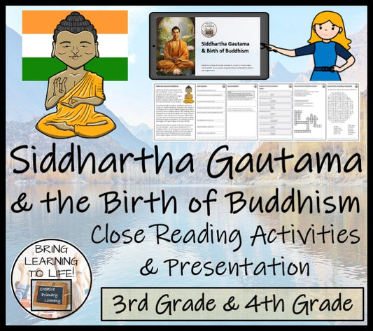 Siddhartha Gautama & the Birth of Buddhism Close Reading | 3rd Grade & 4th Grade