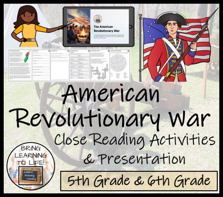 American Revolutionary War Close Reading Comprehension | 5th & 6th Grade