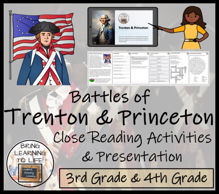 Battles of Trenton & Princeton Close Reading Comprehension | 3rd & 4th Grade