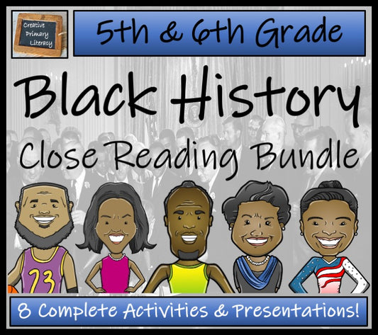 Black History Volume 4 Close Reading Comprehension Bundle | 5th & 6th Grade