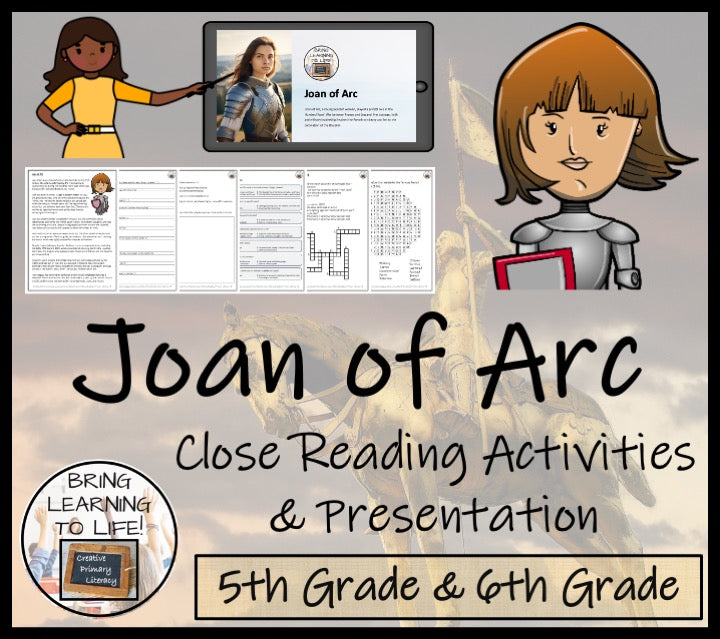 Joan of Arc Close Reading Activities | 5th Grade & 6th Grade