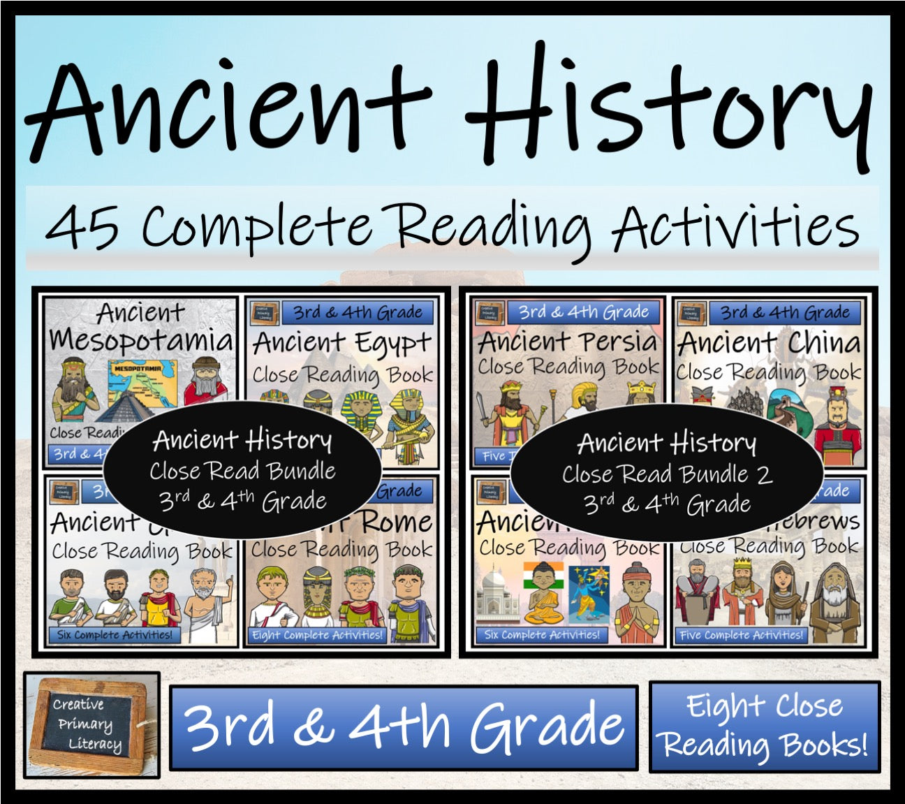 Ancient History Close Reading Book Mega Bundle | 3rd Grade & 4th Grade