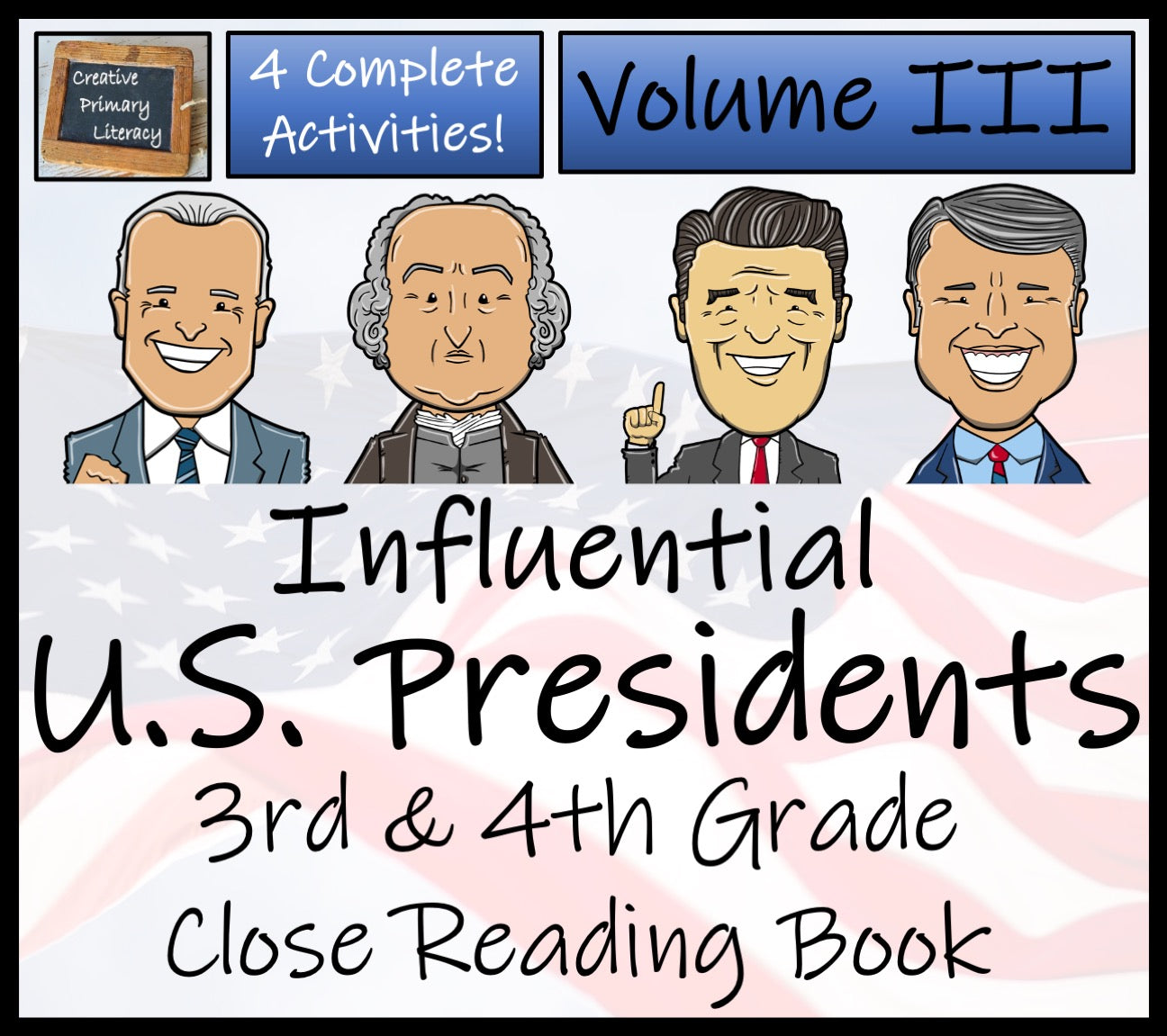 American Presidents Volume 3 Close Reading Comprehension Book | 3rd & 4th Grade