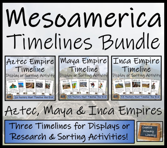 Mesoamerica Timeline Display and Sorting Activity Bundle