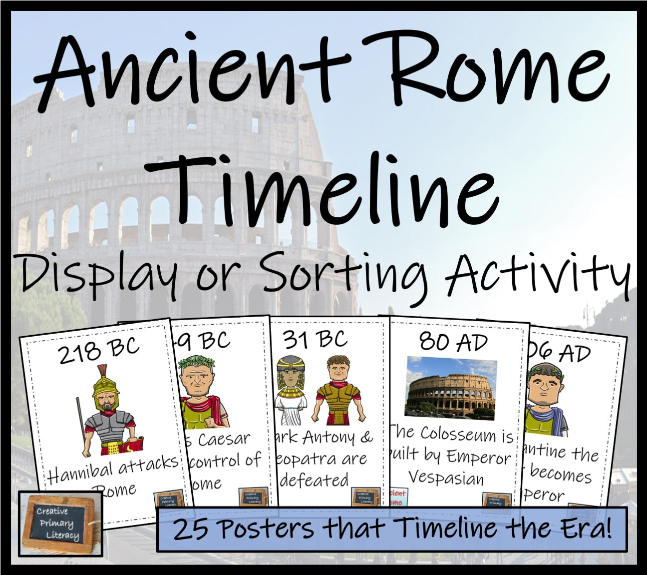 Ancient Rome Timeline Display Research and Sorting Activity