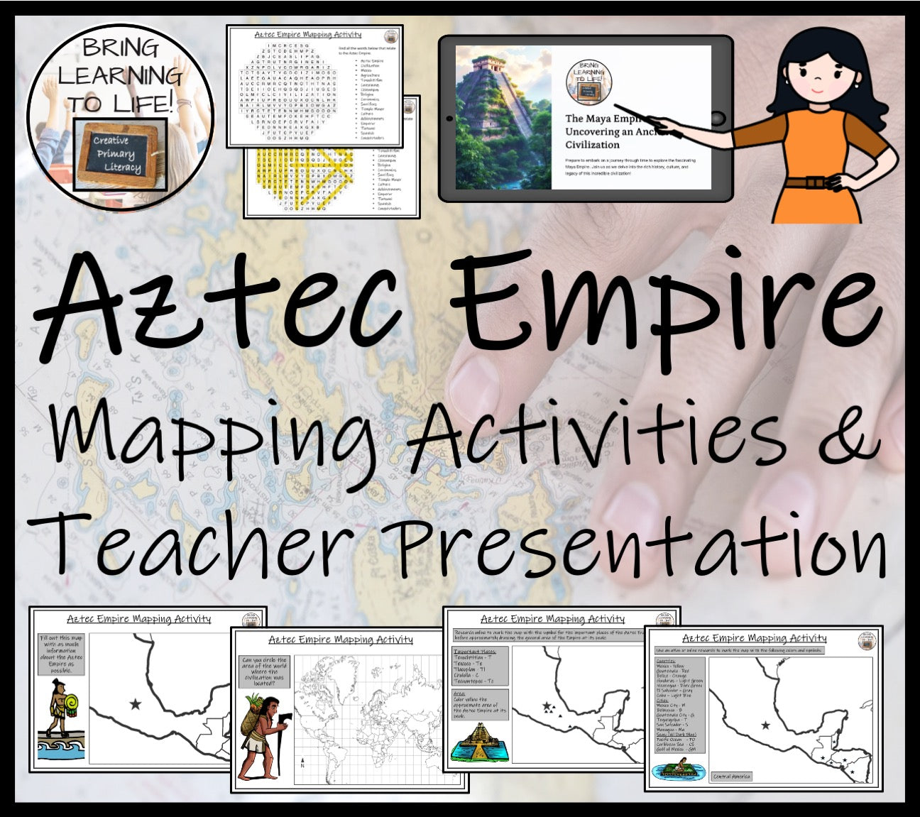 Aztec Empire Map Activities and Presentation